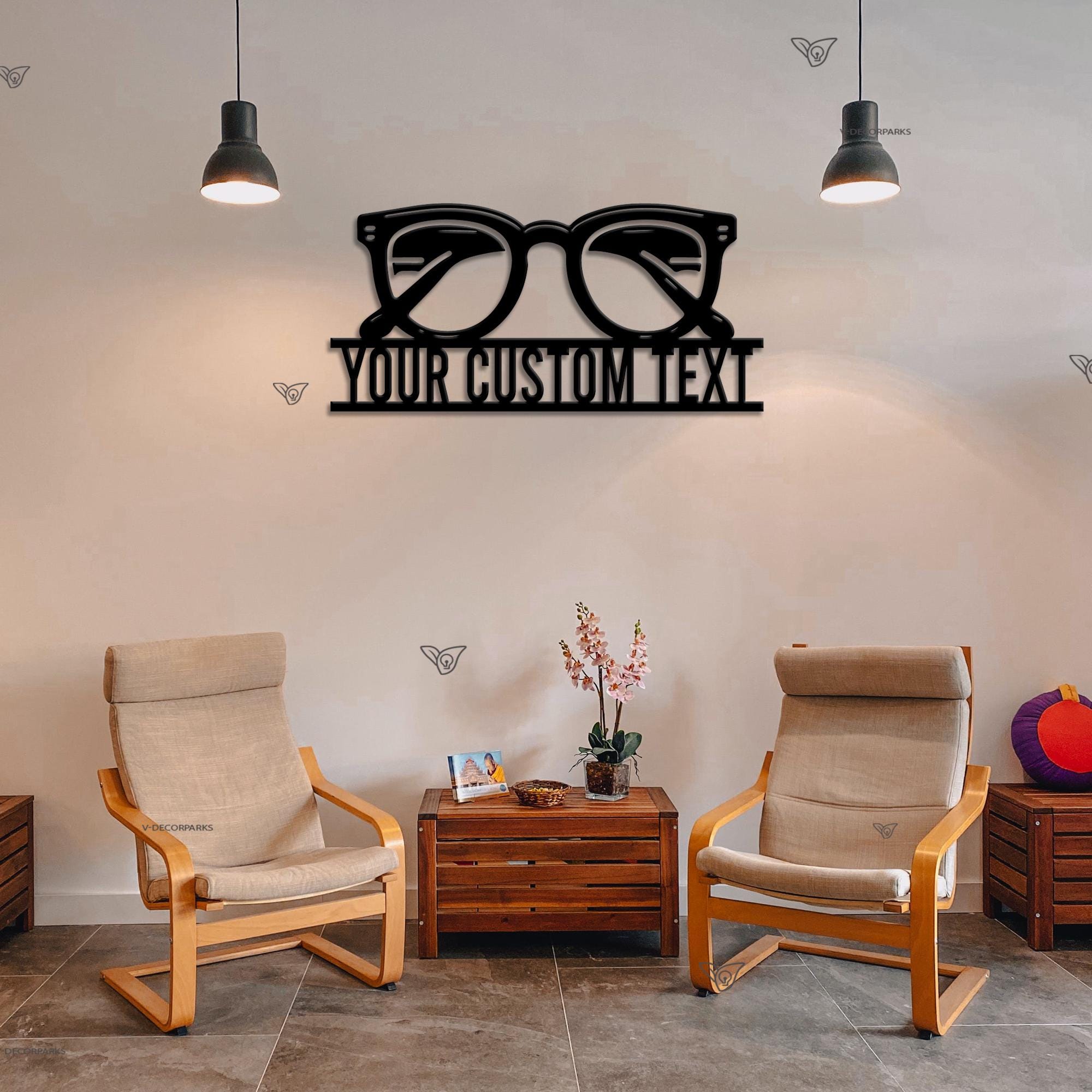 Eyeglass Sign Led Personalized Eyeglasses led Sign, Custom Name LED Glasses Sign, Office ...