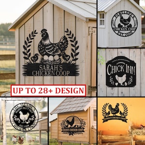 Custom Metal Farm Sign, Personalized Chicken Coop Sign, Hen House Decor, Chicken Decor , Gift for Farmer , Backyard Chicken , Chicken Farmer