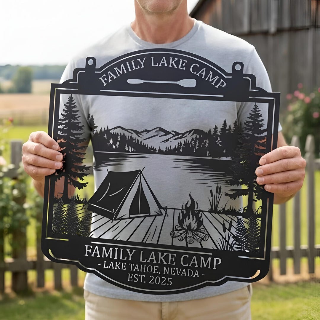 Personalized Custom Lake House Metal Sign Family Name Outdoor TMS1586 Personalized Custom Lake House Metal Sign Family Name Outdoor TMS1586