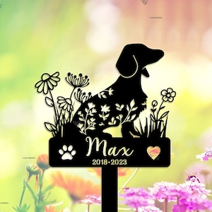 Custom Dachshund Memorial Stake Sign,Dachshund, Pet Grave Markers Sign, Pet Loss Gift,Sympathy Sign, Remembrance Stake,Metal Sign With Stake