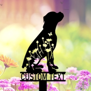 Custom Dog Memorial Stake, Boxer Stake, Boxer Dog Loss, Boxer Lover, Metal Stake, Sympathy Sign, Pet Grave Marker, Remembrance Stake Sign