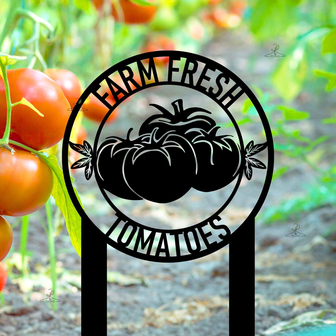 Tomate Sign Custom Tomato Garden Sign, Personalized Garden Stake, Vegetable Garden ...