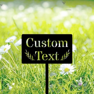 Custom Garden Sign Rusty, Personalized Garden Metal Decor, Custom Text Gardener Gift, Rusted Metal Yard Art, Outdoor Decor, Garden Marker