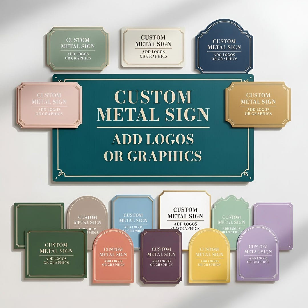 Personalized Metal Sign With Logo, Custom Business Sign, Custom Company ...