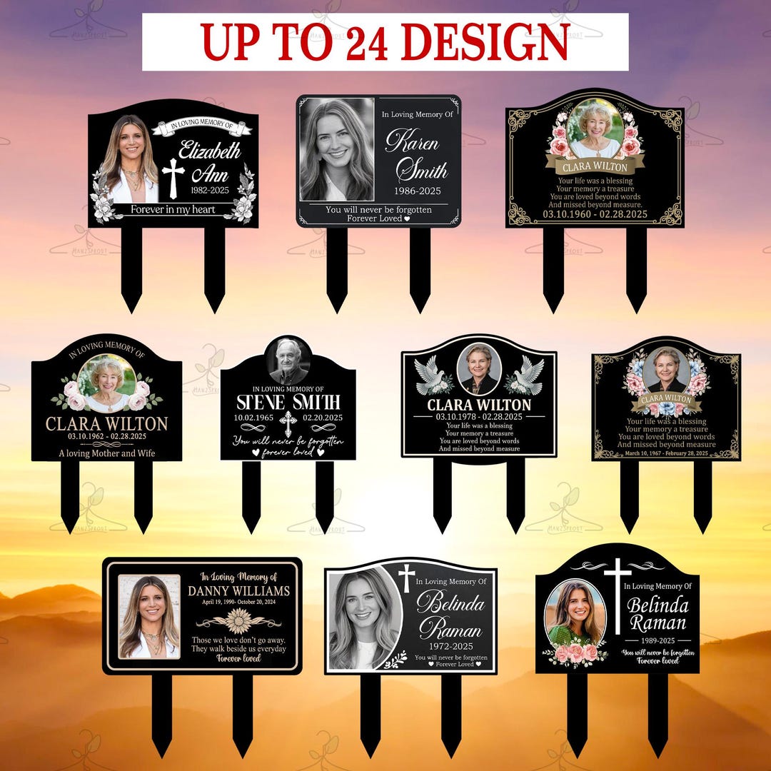 Custom Memorial Sign, Personalized Grave Marker, in Loving Memory ...