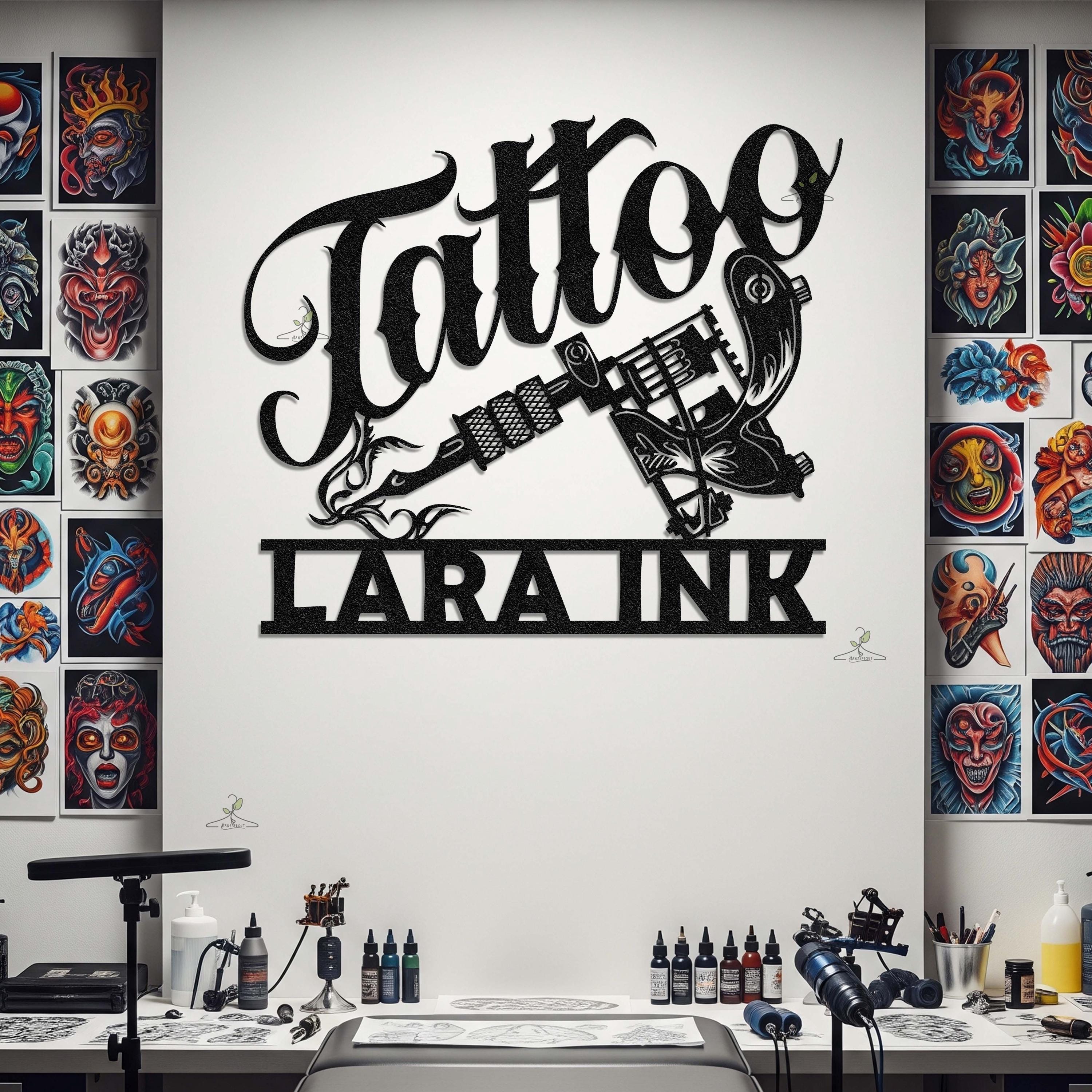Custom Tattoo Studio Sign LED Light, Personalized Tattoo Artist, studio ...