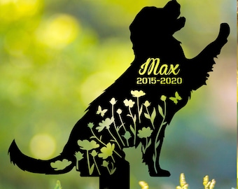 Custom Dog Breed Memorial Stake, Personalized Dog Garden Stake Sign, Pet Loss Gift, Dog Breed Sign, Metal Stake, Dog Grave Marker, Dog Lover