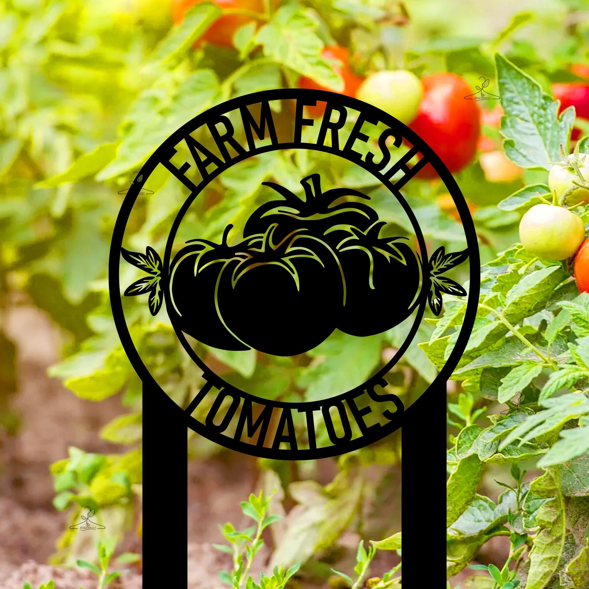 Tomate Sign Custom Tomato Garden Sign, Personalized Garden Stake, Vegetable Garden ...