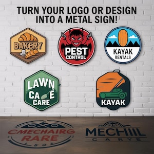 Custom Business Metal Sign, Custom Text Here Sign, Personalized Logo Here Decor,  Your Design Metal Sign