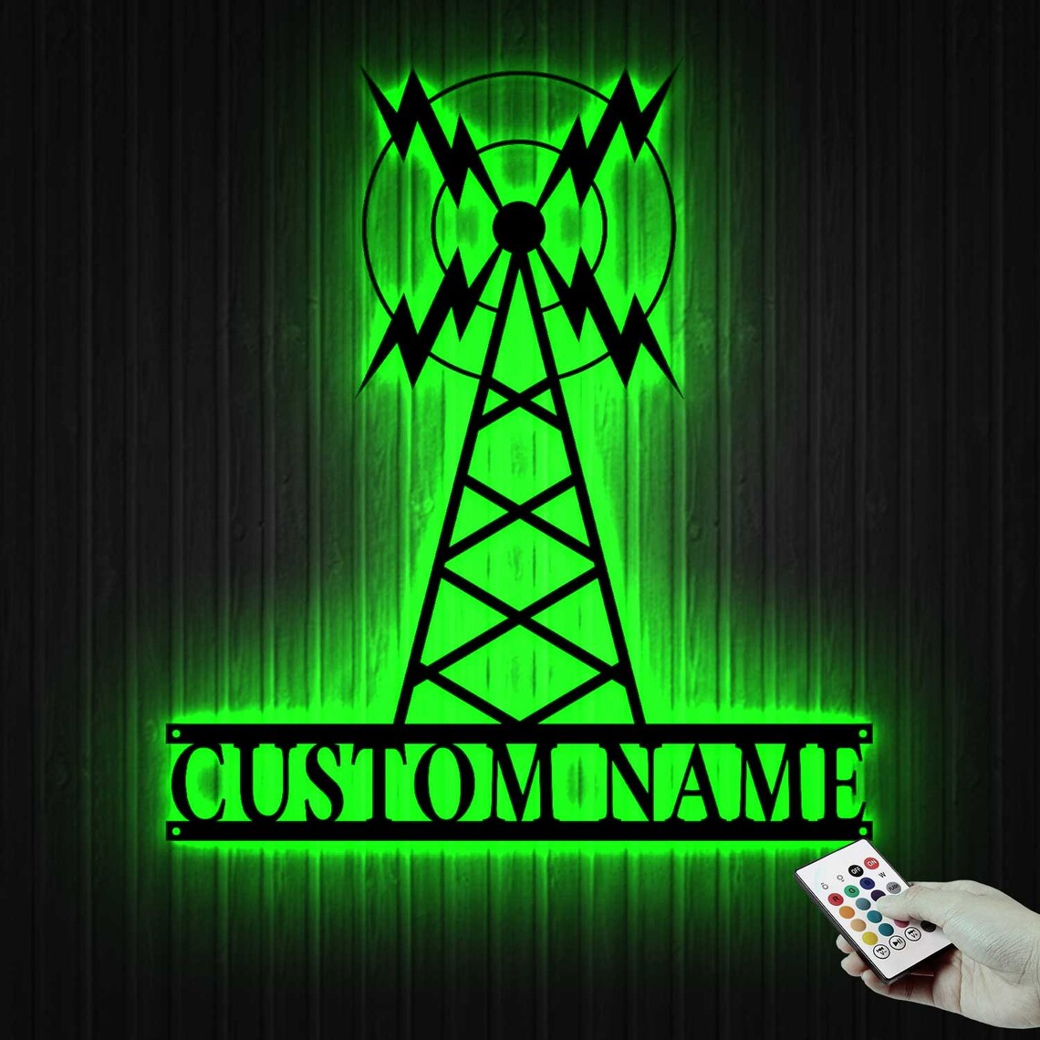 Personalized Ham Radio Metal Wall Art LED Light - Custom Amateur Radio ...