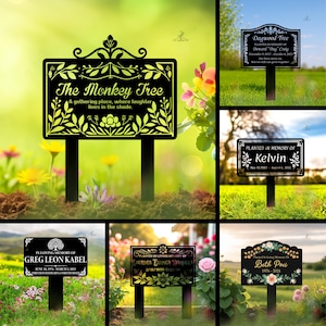 Custom Memorial Garden Stake, Personalized Sympathy Gift, In Loving Memory Sign, Outdoor Memorial Sign,Tree Plaque Marker,Remembrance Plaque