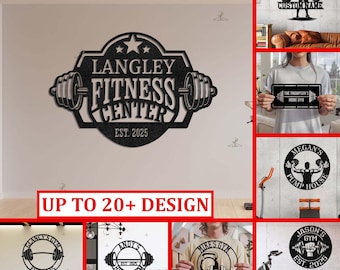 Custom Home Gym Sign, Personalized Gym Decor, Weightlifting Workout Room Wall Art, Gym Decor , Workout Garage , Fitness Gift , Workout Room