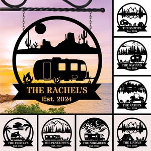 Custom RV & Camper Metal Sign, Personalized Your Own Camping Sign, Outdoor Adventure Sign, RV Sign, Camper Decor, Camping Sign, Cabin Decor