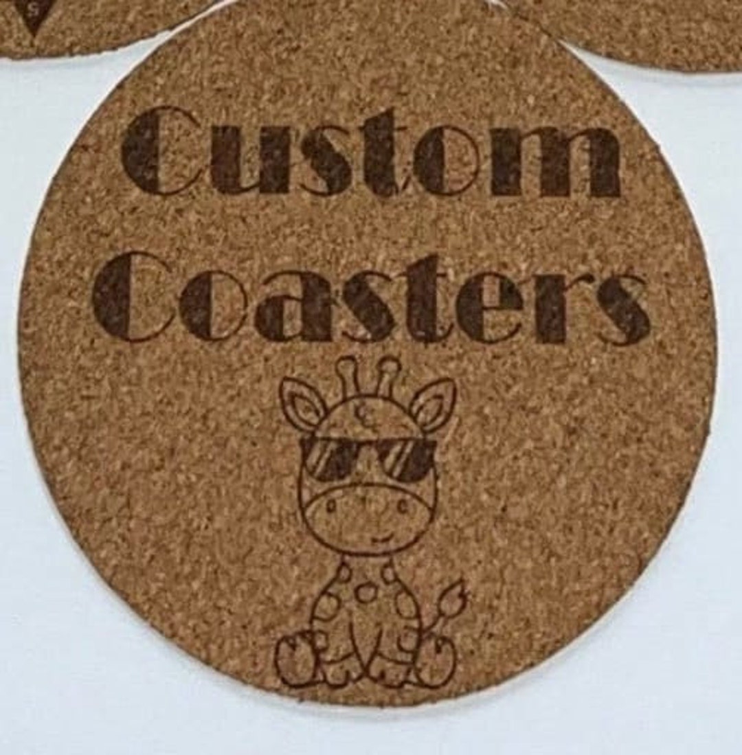 Custom Cork Coasters Etsy
