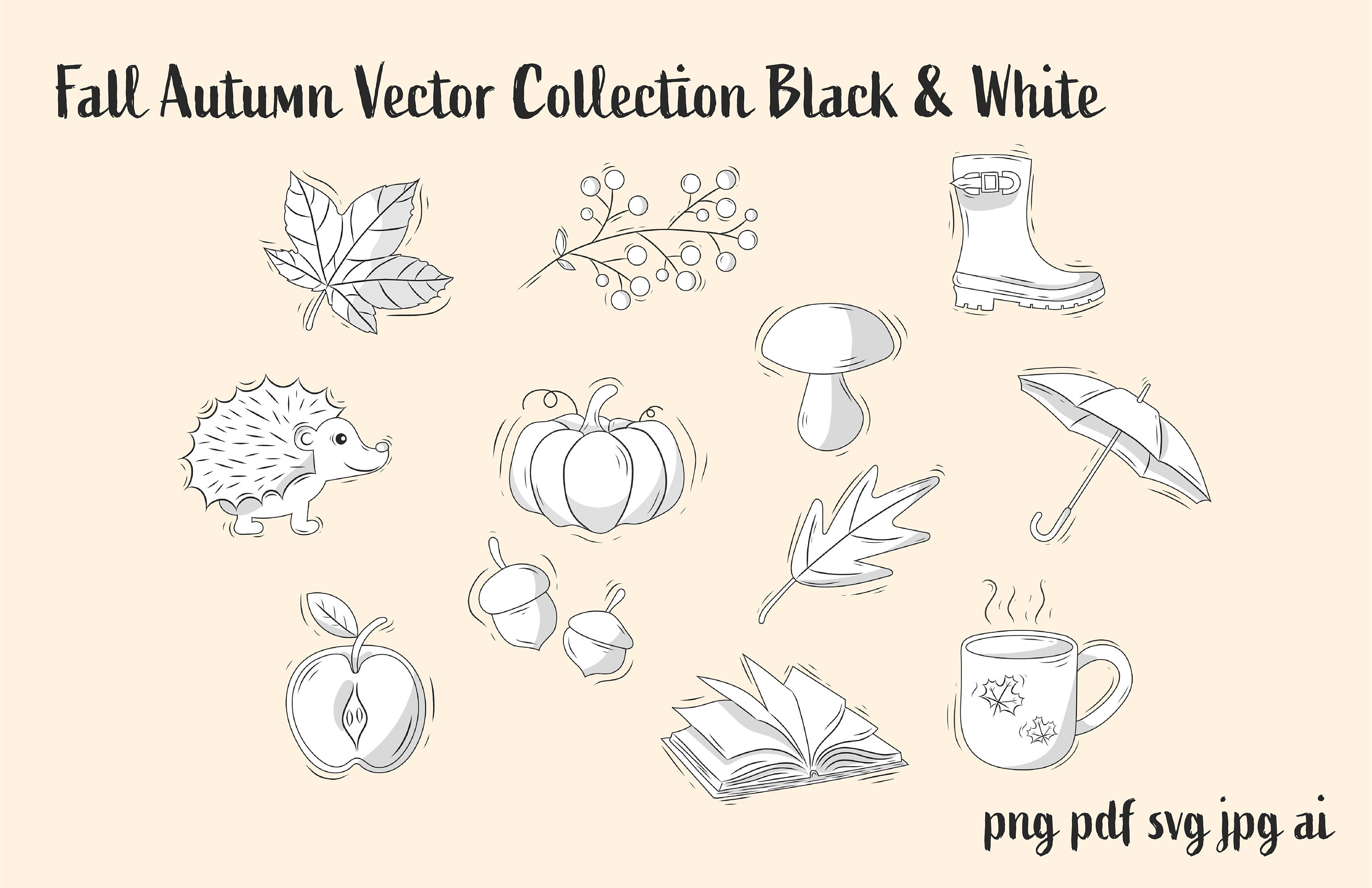 Fall Autumn Collection Fall Autumn Collection Vector - Etsy
