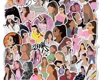 100 Ariana Sticker Pack For Laptop/WaterBottle/NoteBook/SkateBoard/Guitar WaterProof Vinyl Sticker