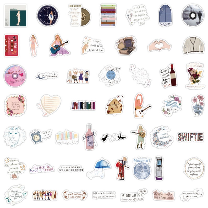 100 Taylor Swift Stickers/Gift/Book/Laptop/Vinyl/Sticker Pack 画像 3