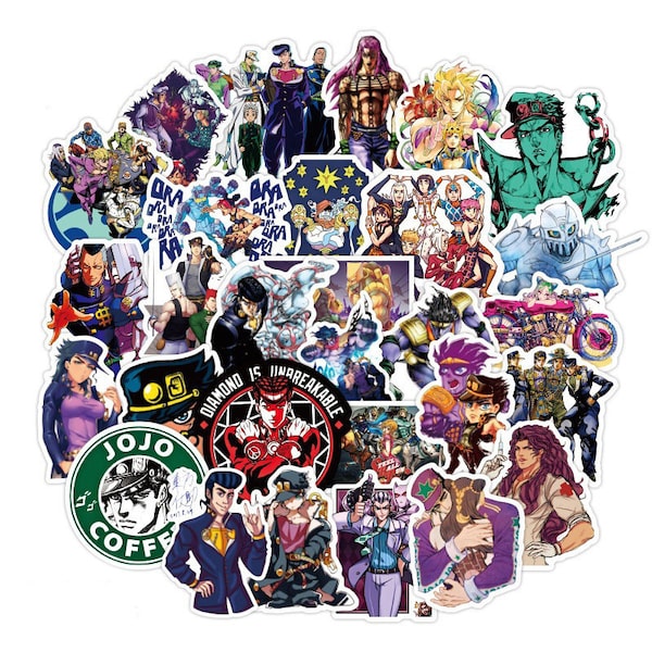 100 JOJO Sticker Pack For Laptop/WaterBottle/NoteBook/SkateBoard/Guitar WaterProof Vinyl Sticker