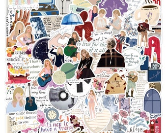 100 Taylor Swift Stickers/Gift/Book/Laptop/Vinyl/Sticker Pack