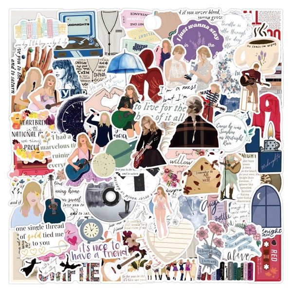 100 Taylor Swift Stickers/Gift/Book/Laptop/Vinyl/Sticker Pack