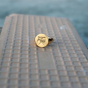 Symbolic Pinky Promise Engraved Ring For Couples, Promise Ring for Him and Her Loved One Jewelry,  Unique Symbol of Love