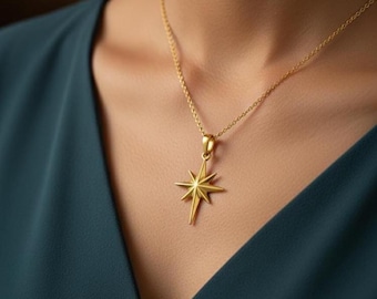 Collana Starburst In Argento Sterling Fatta A Mano: Ciondolo Con - Foto 11