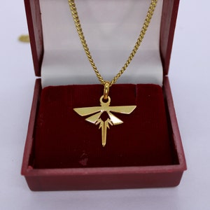 Der letzte von uns Firefly Anhänger, Gold Firefly Halskette, TLOU Film-Liebhaber-Geschenk, Gamer-Anhänger
