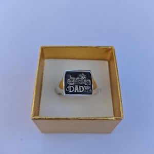 Anillo de plata esterlina para papá, anillo para papá, regalo para el día del padre, anillo de plata para hombres, joyas para hombres, anillos para hombres