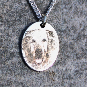Dog Nose Print Necklace • Real Dog Nose Print Jewelry • Memorial Pet Necklace • Dog Loss Gift Jewelry Engraved Dog Nose Print