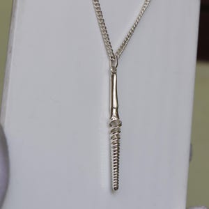 Evangelion Spear of Longinus Pendant Necklace, 925 Sterling Silver