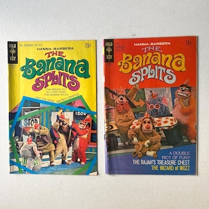 2 - Gold Key BANANA SPLITS Comic Books - Ungraded - Pre Barcode - One Okay Condition - One Poor Condition