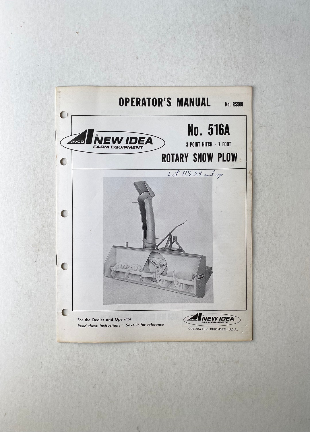 Original 1976 Avco New Idea Farm Equipment No. 517 3 Point Etsy