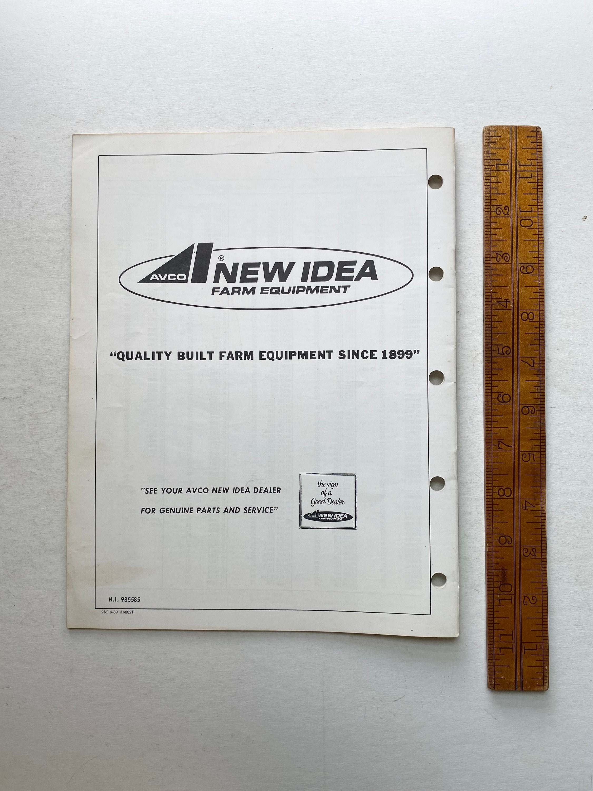 1969 Avco New Idea Mower Operator's Manual No. M-154 - Etsy