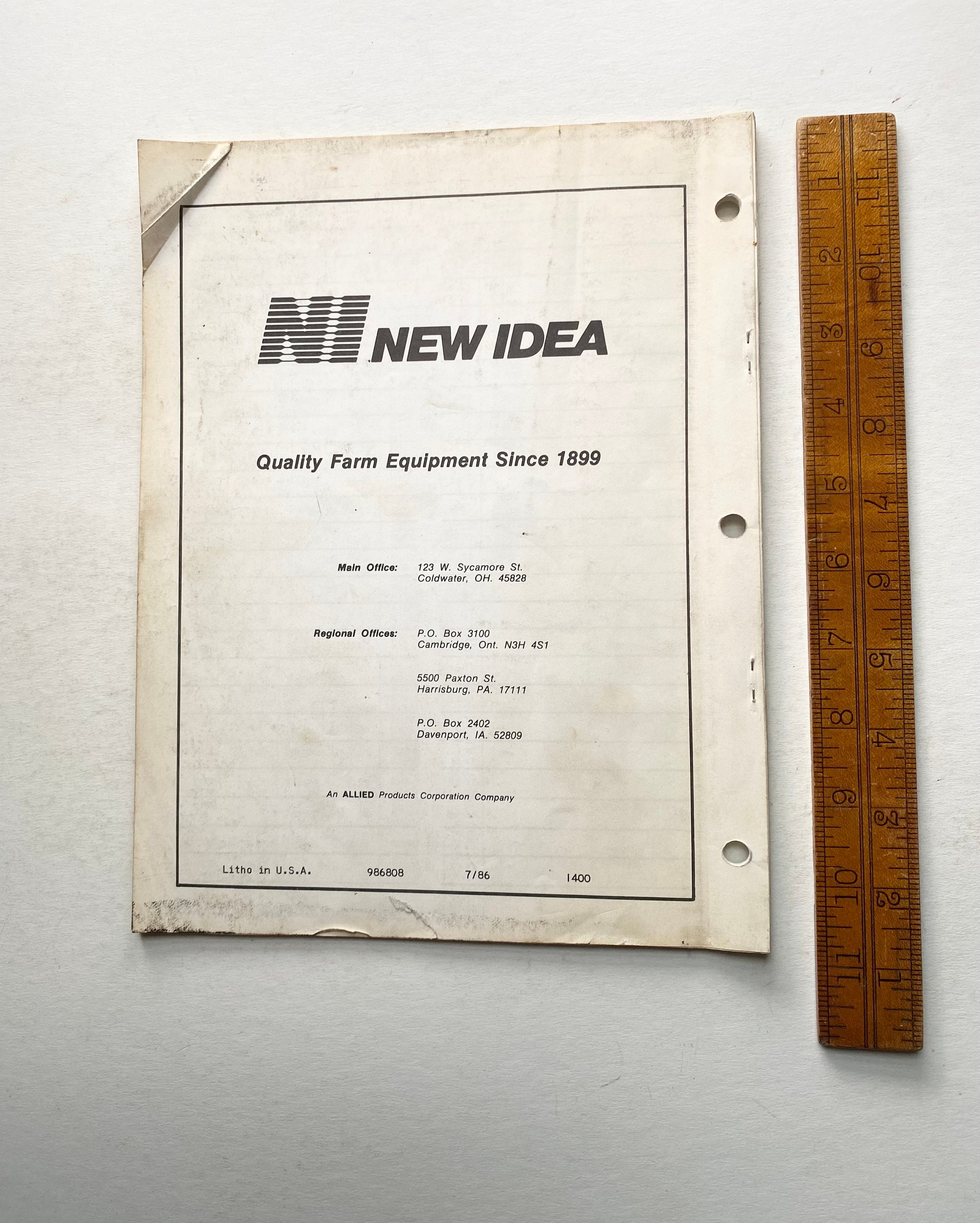 Original 1986 New Idea Farm Equipment No. 485 & 486 Round Etsy