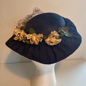 Womens Vintage Hat Velvet Leaf Hat - Etsy display picture 2