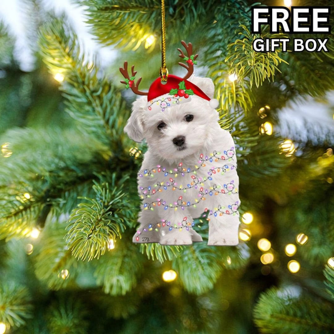 Maltese Dog Christmas Ornament Dog Mom Gift Dog Lover Etsy maltese-dog-christmas-ornament-dog-mom-gift-dog-lover-etsy