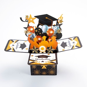 Graduation Celebration - Pop Up Graduation Card with Envelope - Unique 3D Congrats Card