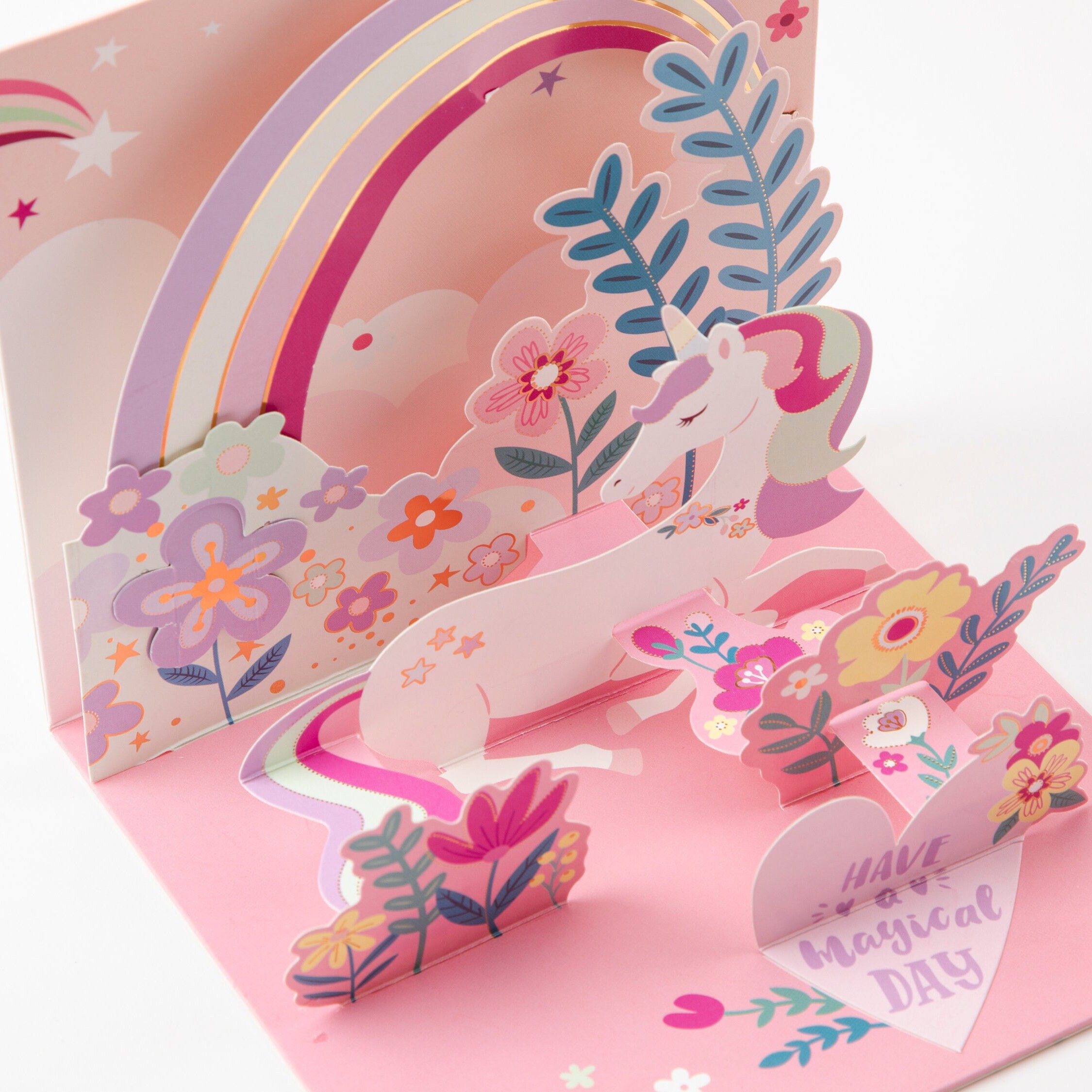 Unicorn World Pop up Birthday Card With Envelope Unique 3D Birthday ...
