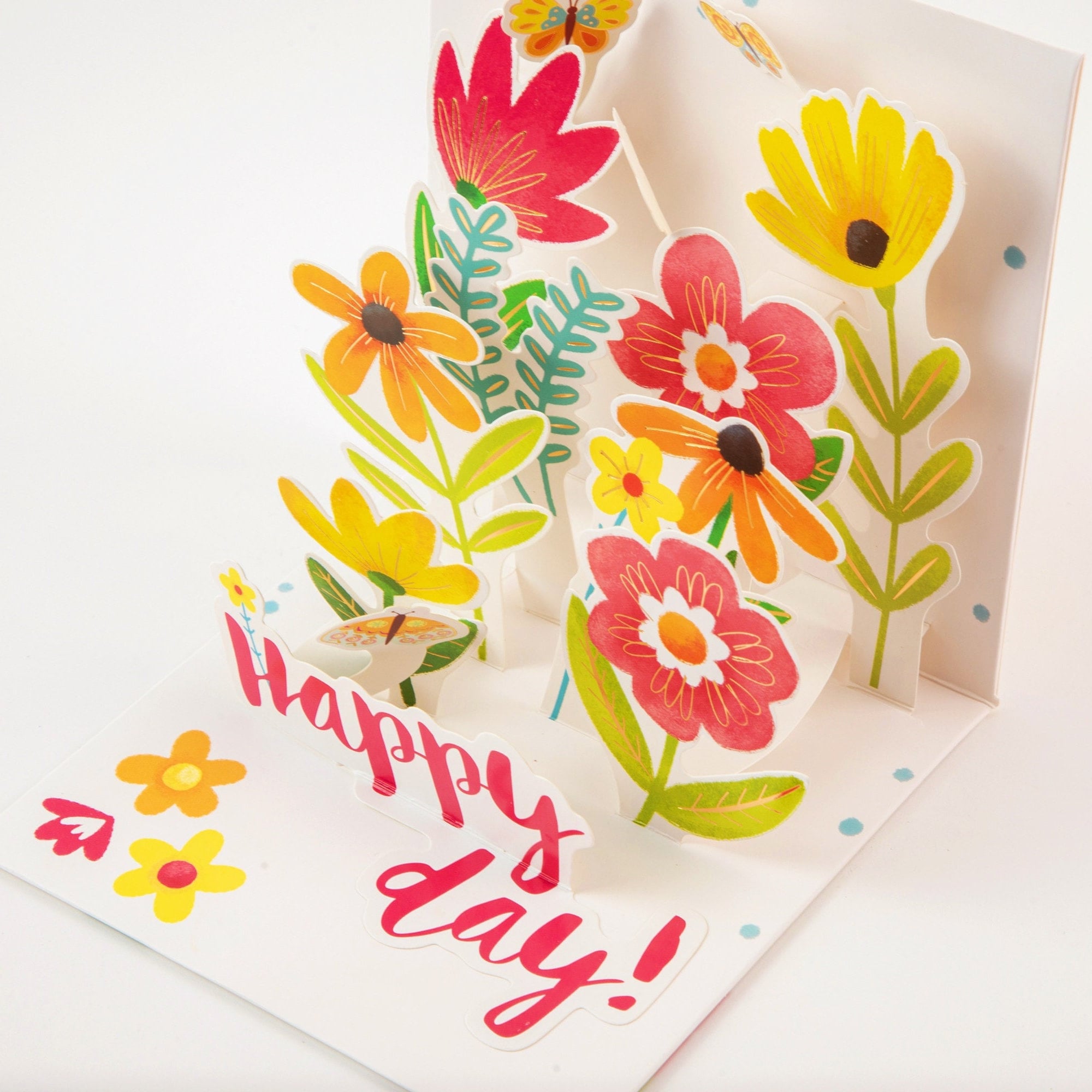 Blooming Wishes - Flower Pop up Greeting Card With Envelope - Unique 3D ...