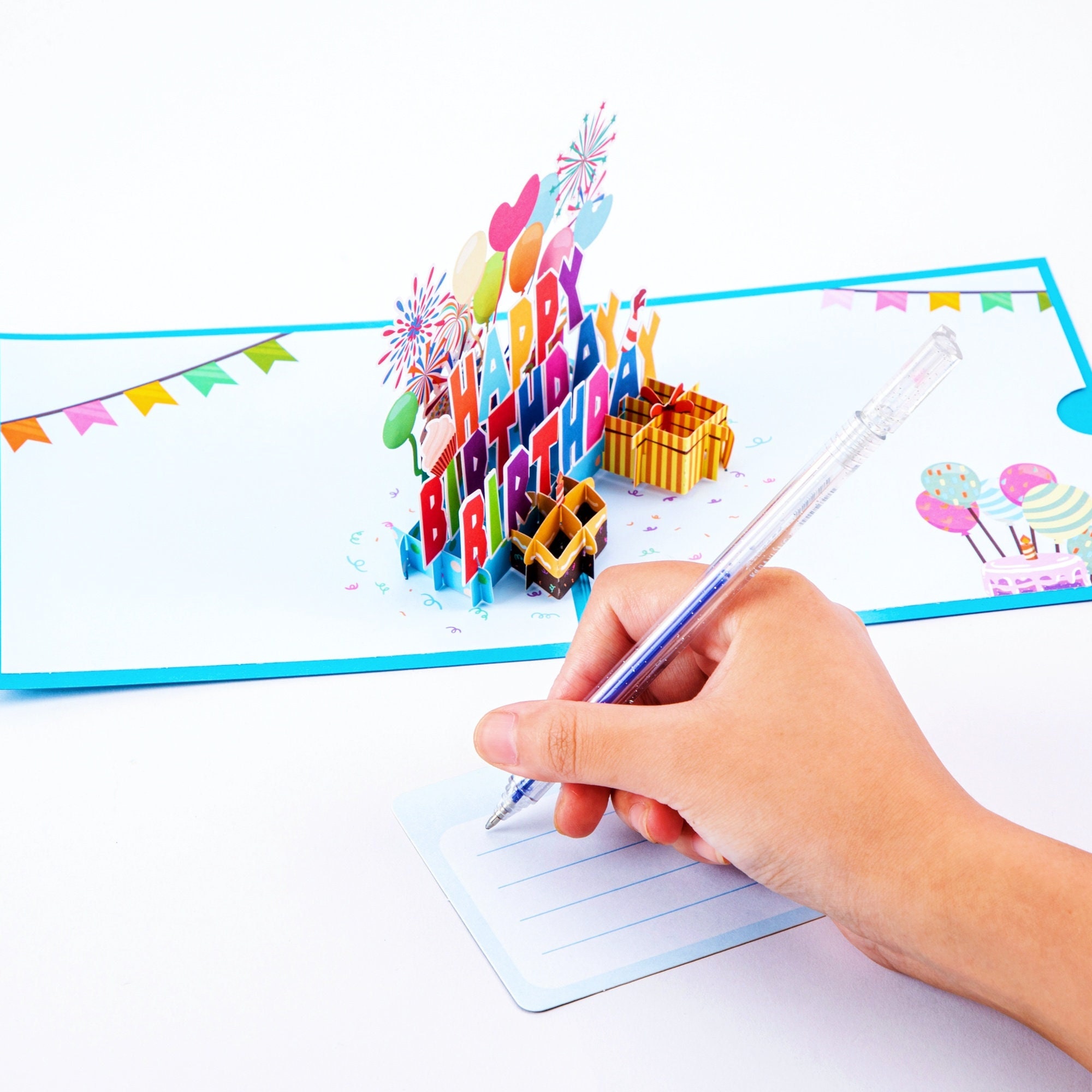 Bold Happy Birthday Pop up Birthday Card With Envelope Unique 3D ...