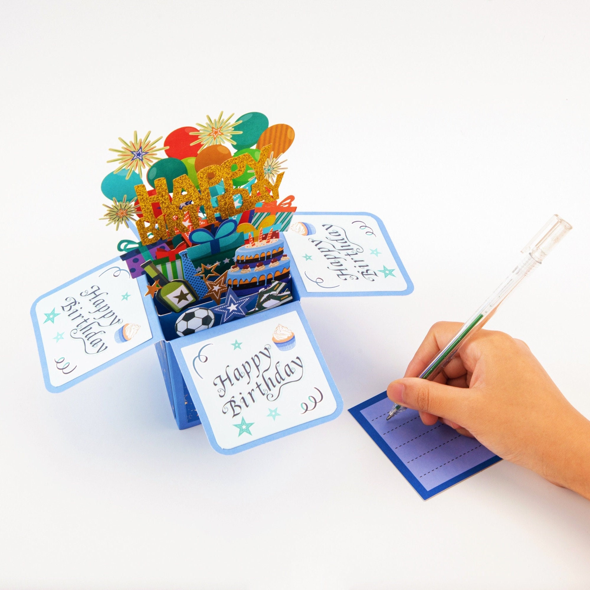 Happy Birthday Surprise Box - Pop up Birthday Card With Envelope ...