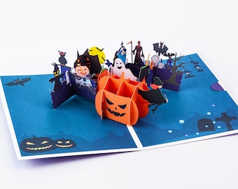 Halloween Haunted Graveyard - Pop Up Greeting Card with Envelope - Unique 3D Greeting Card
