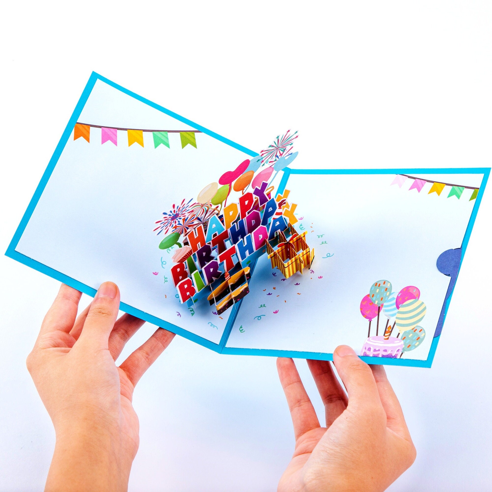 Bold Happy Birthday Pop up Birthday Card With Envelope Unique 3D ...