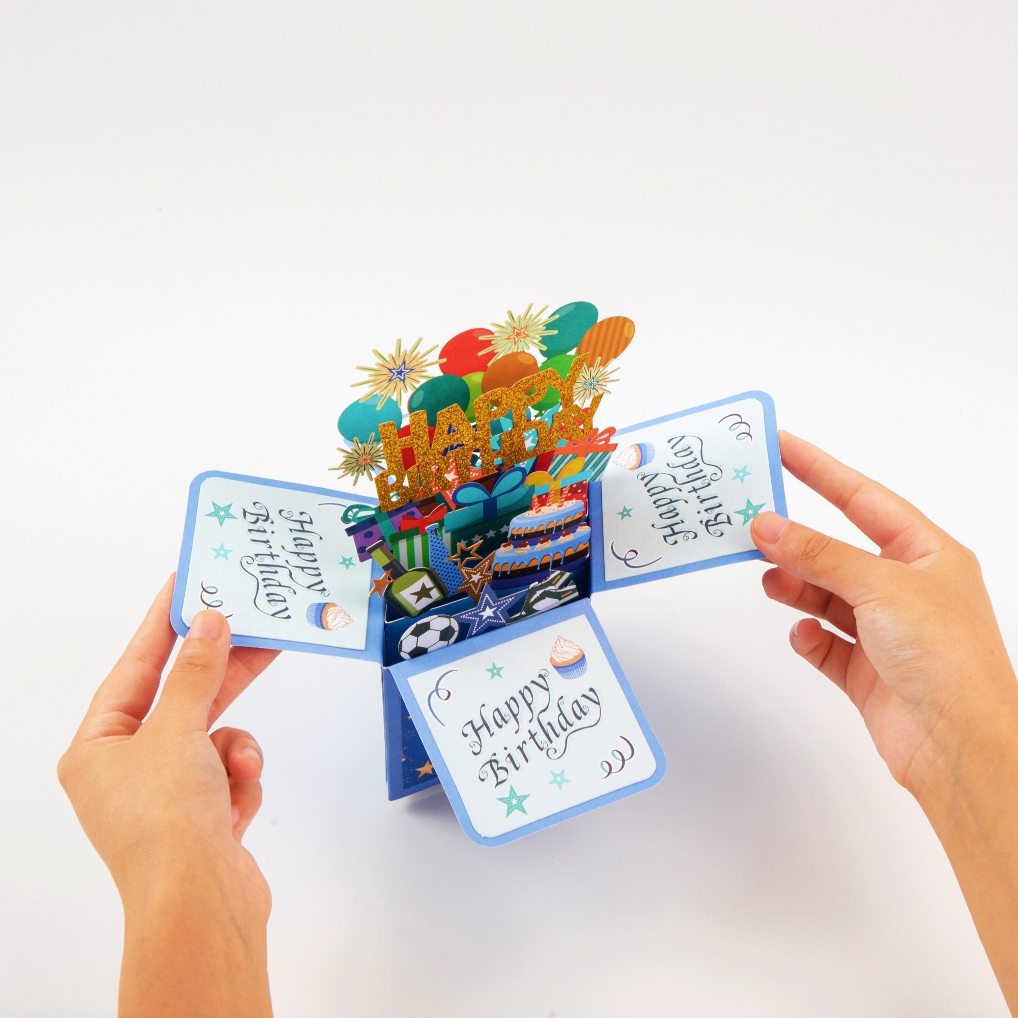 Happy Birthday Surprise Box - Pop up Birthday Card With Envelope ...