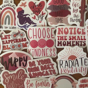 40 Adesivos motivacionais inspiradores, vinil, à prova d'água, presente, diário de marcadores, diário, conjunto de adesivos, Bojostickers