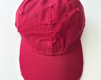 Rip Long Visor Cap, Rip Baseballkappe, Distressed Rip zerrissene gewaschene Baumwolle Wein Baseballkappe, Unisex Geschenk für Frauen Männer