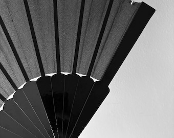 Gothic Nieten Fächer, Punk Fächer, Kunststoff Nieten Fächer, Goth Hochzeitsfächer, Schwarzer Nietenfächer