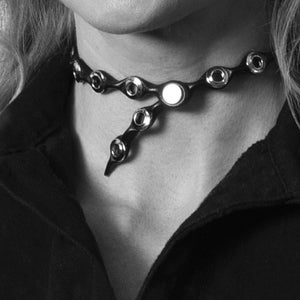 Skilled Artisan Necklace, Unique Choker, Studded Choker, Punk Choker, Motorcycle Necklace, Rock Necklace, Gift For Women Men