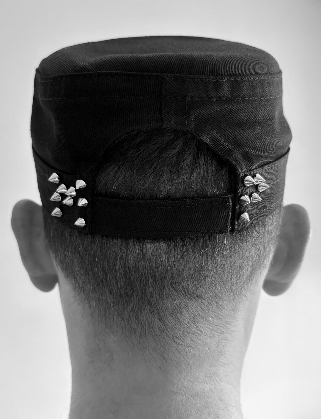 Custom Spiked Cap, Punk Castro Hat, Plastic Studded Cap, Gothic Castro ...