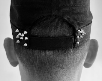 Benutzerdefinierte Spiked Cap, Punk Castro Hut, Kunststoff Nietenkappe, Gothic Castro Hut, Rock Style Hut, Castro Hut, Schwarzer Nietenhut
